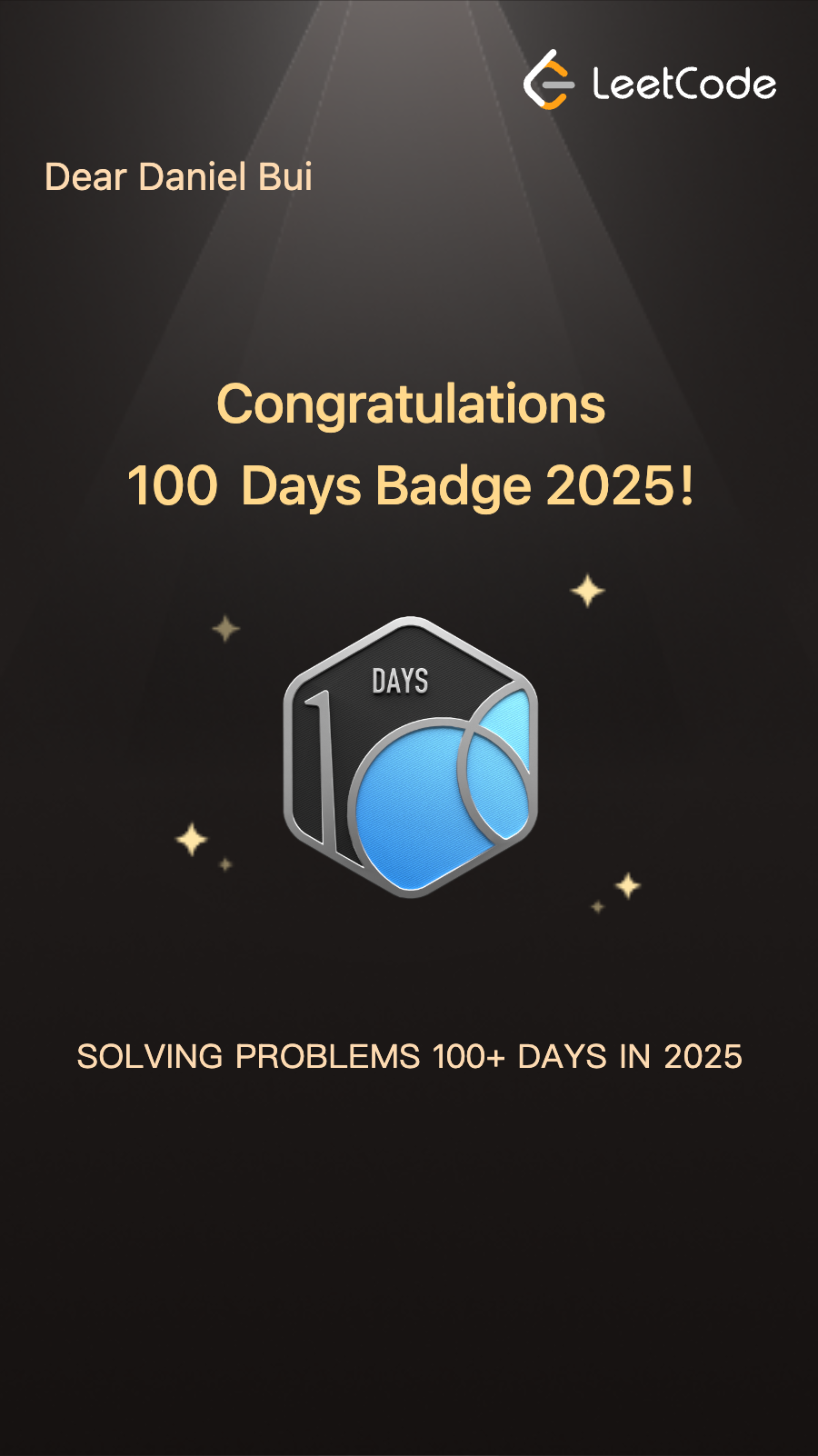 Discipline in 100 days for solving LeetCode problems
